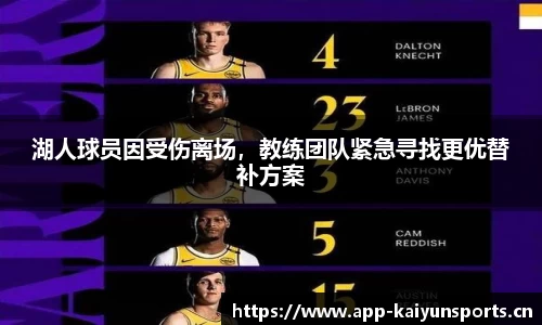 湖人球员因受伤离场，教练团队紧急寻找更优替补方案