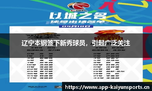 辽宁本钢签下新秀球员，引起广泛关注